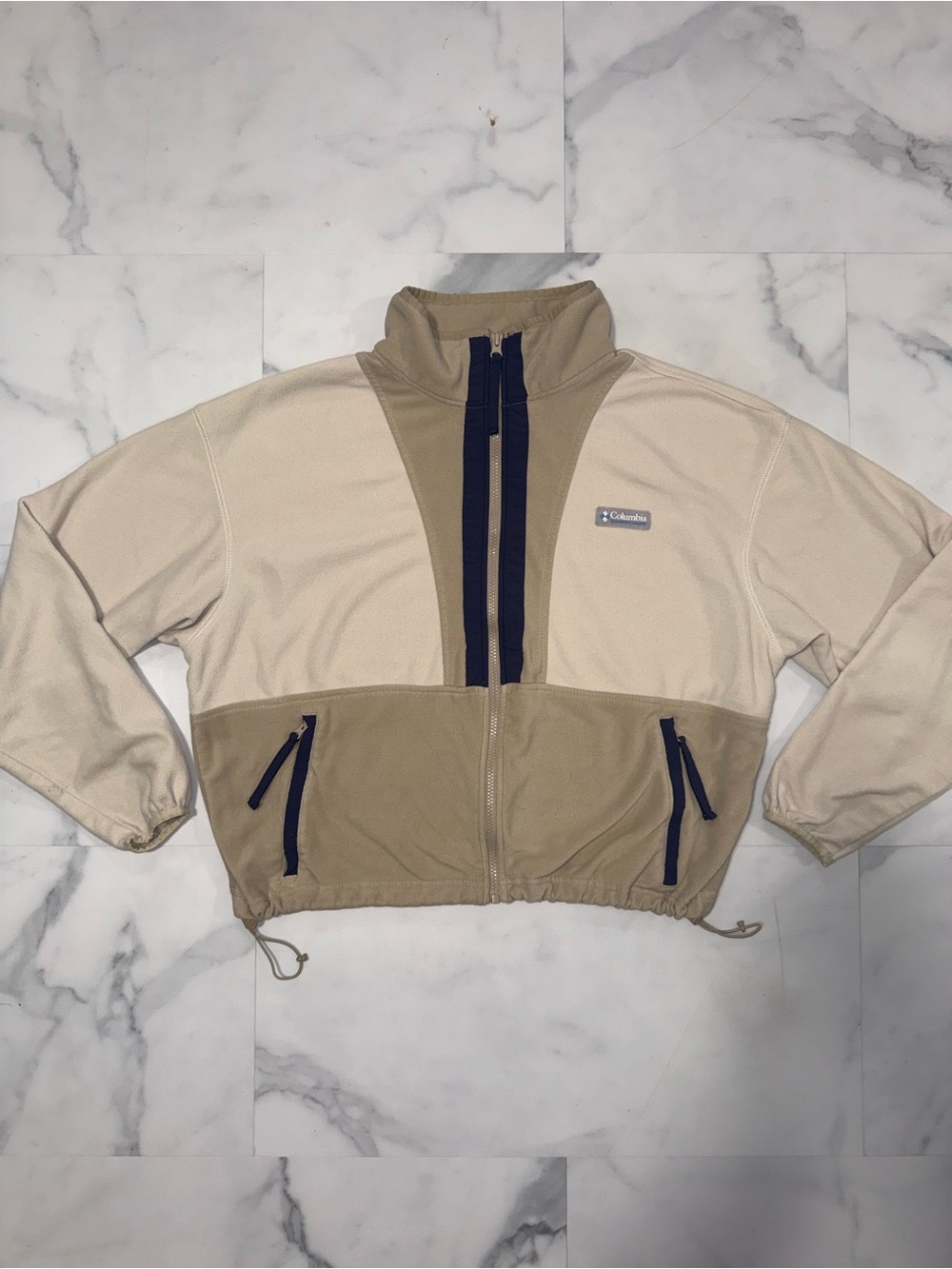 Columbia Women’s Two-Tone Beige Fleece Jacket